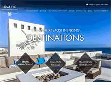 Tablet Screenshot of elitedestinationhomes.com